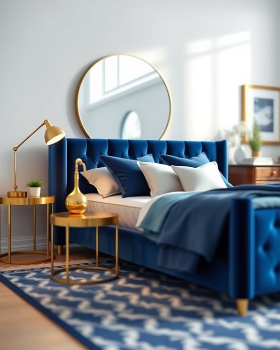 blue and gold elegance