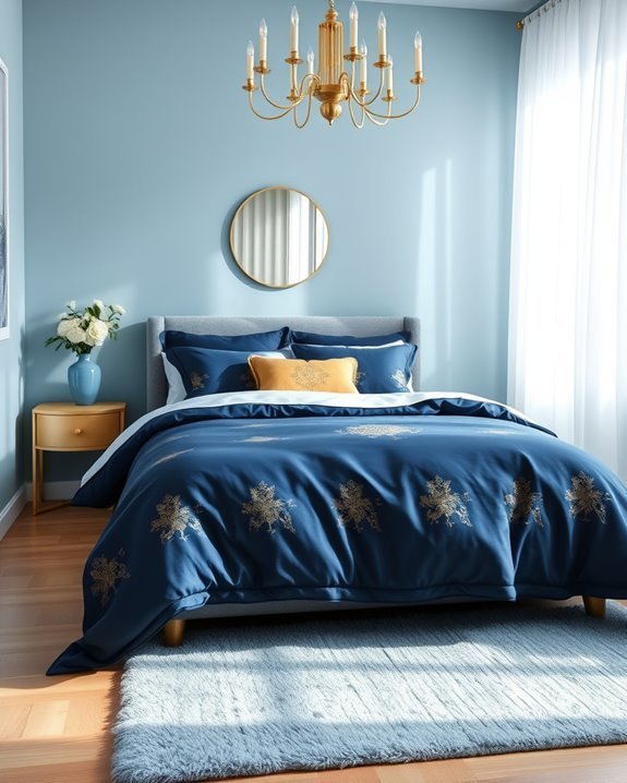 blue and gold elegance