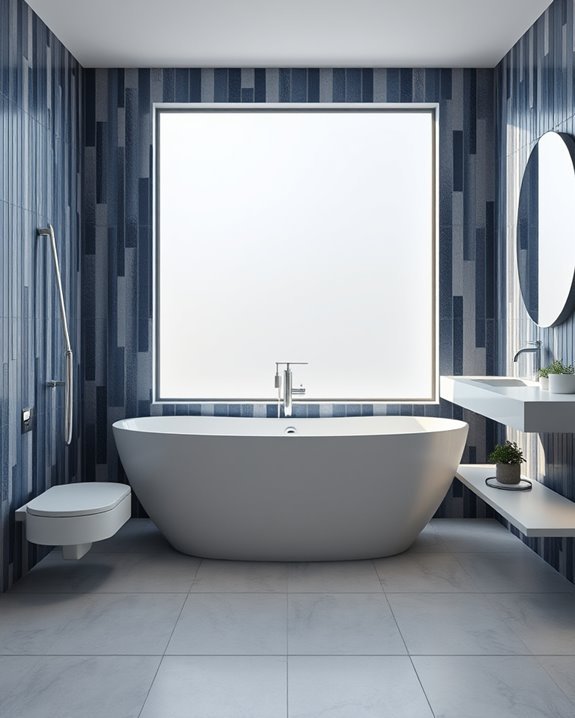 blue and gray mosaic