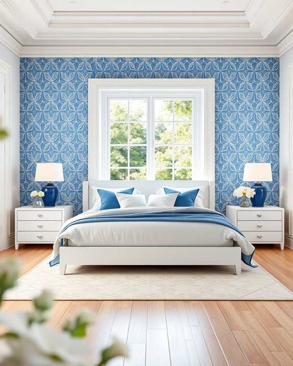 blue and white elegance