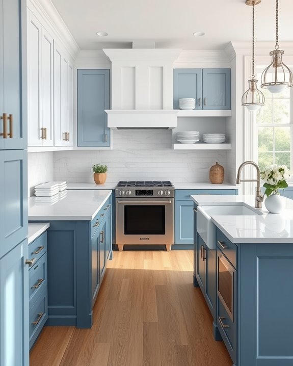 blue and white elegance