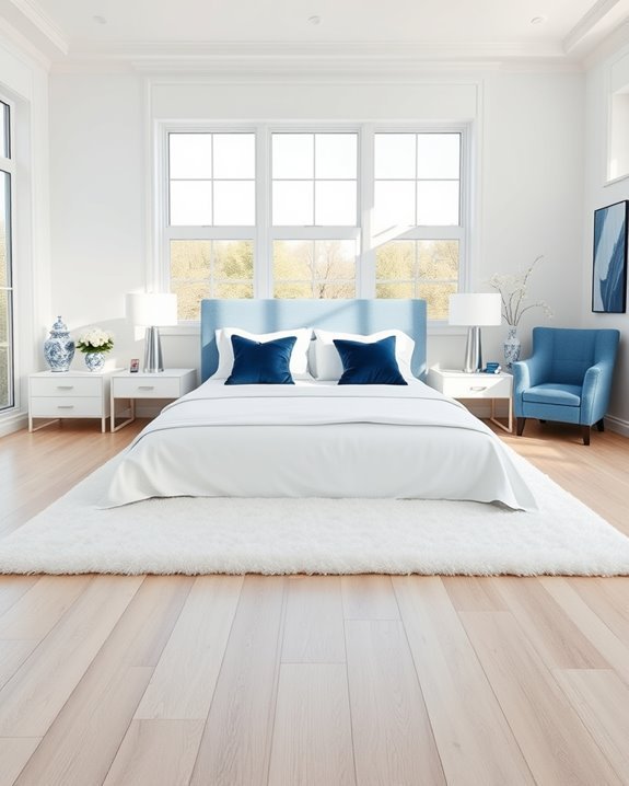 blue and white tranquility