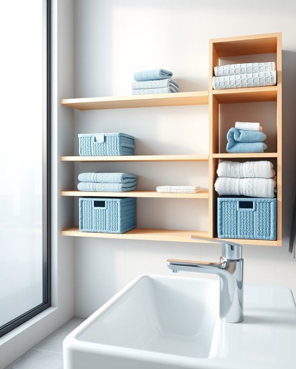 blue bins enhance organization