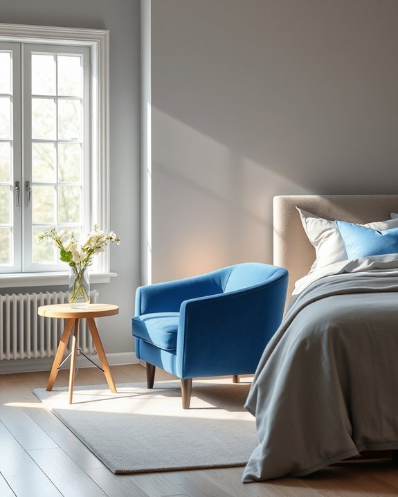 blue chair enhances neutrality