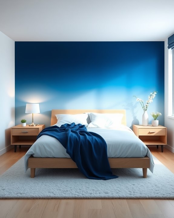 blue gradient wall art