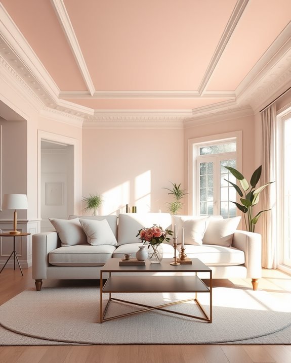 blush pink ceiling charm