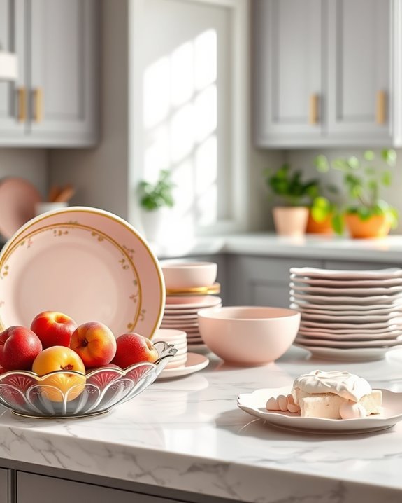 blush pink decorative ceramics