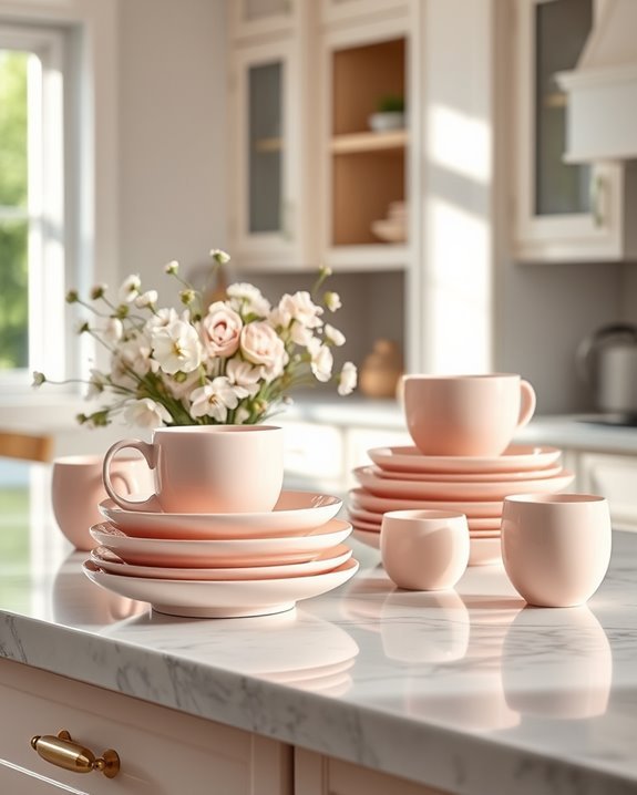 blush pink dining elegance