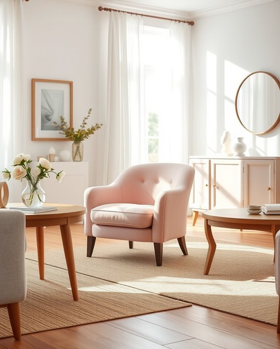 blush pink furniture elegance