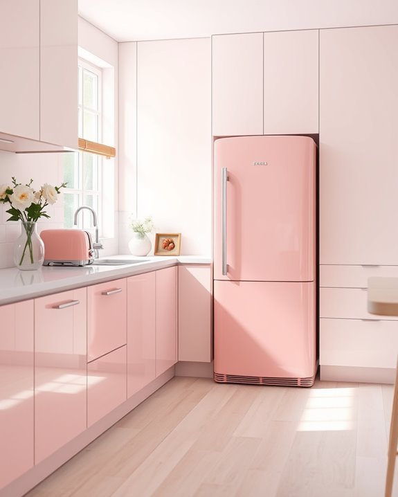 blush pink kitchen appliances