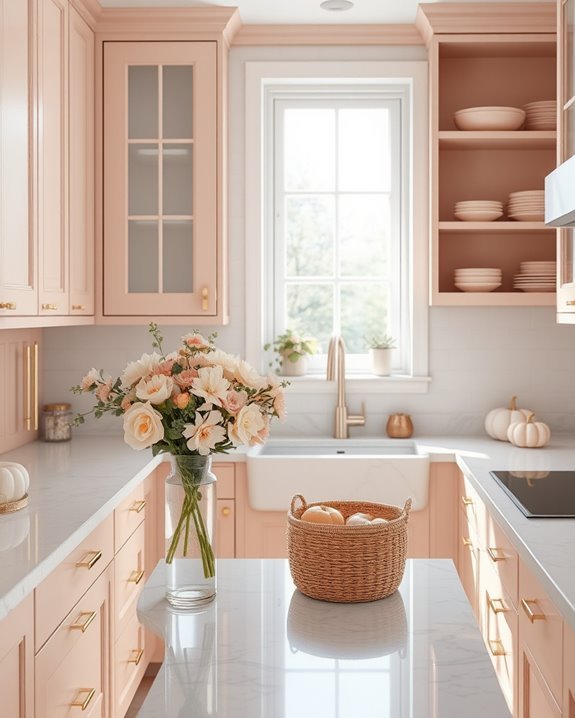 blush pink kitchen decor