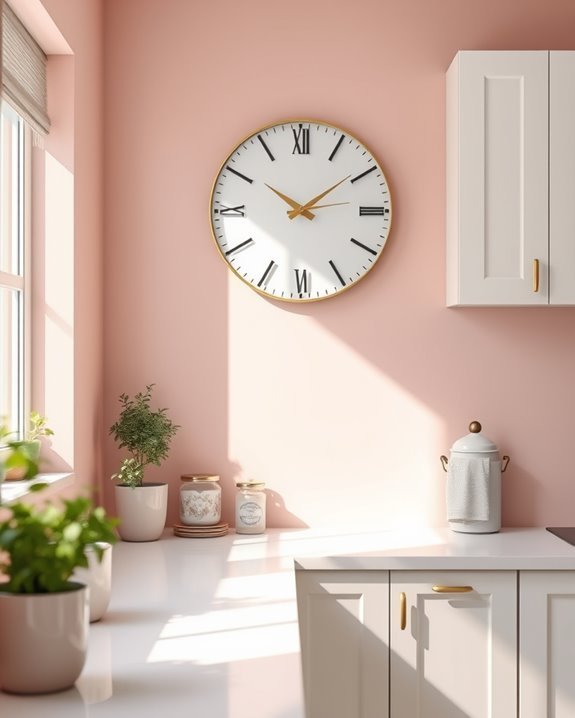 blush pink kitchen decor