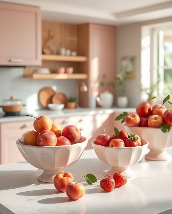 blush pink kitchen decor