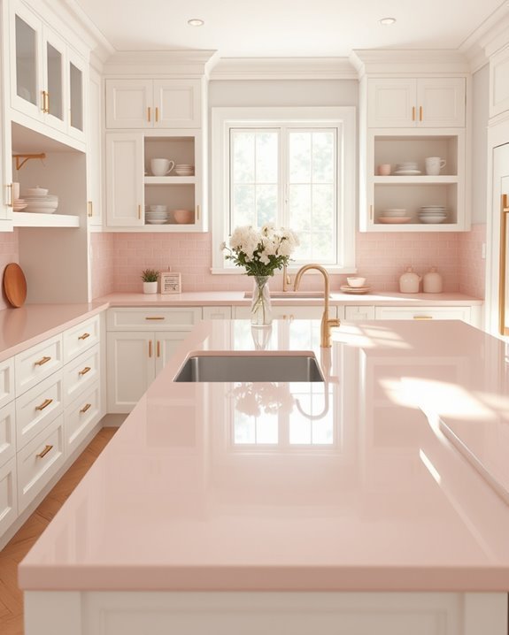 blush pink kitchen elegance