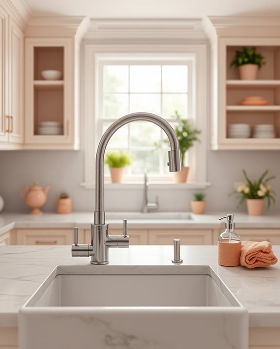 blush pink kitchen elegance