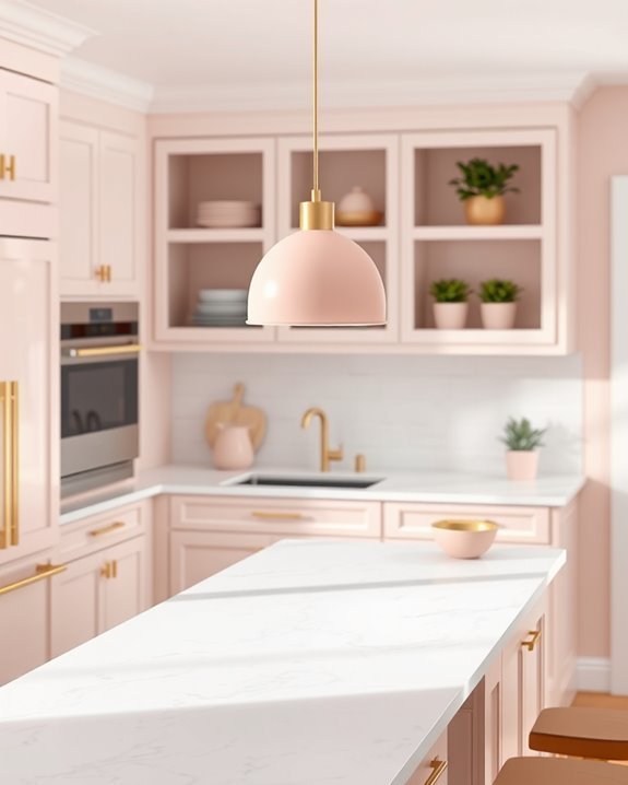 blush pink lighting elegance