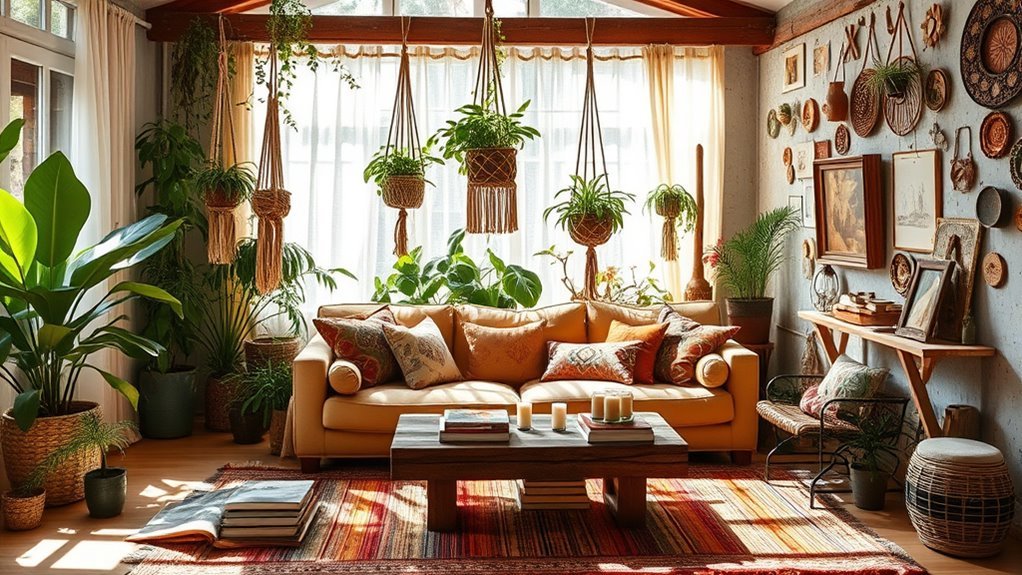 bohemian artistic interior decor
