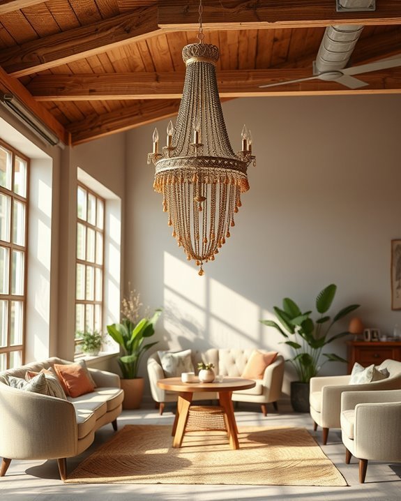 bohemian chandelier ambiance enhancement