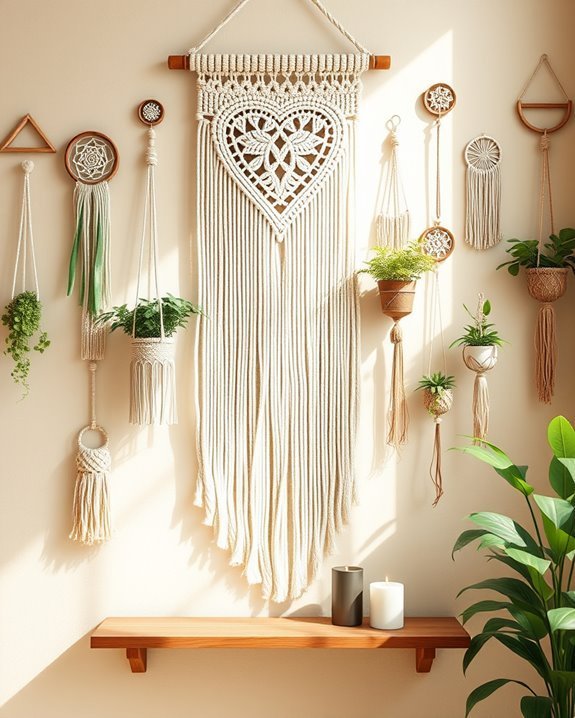 bohemian macram wall decor