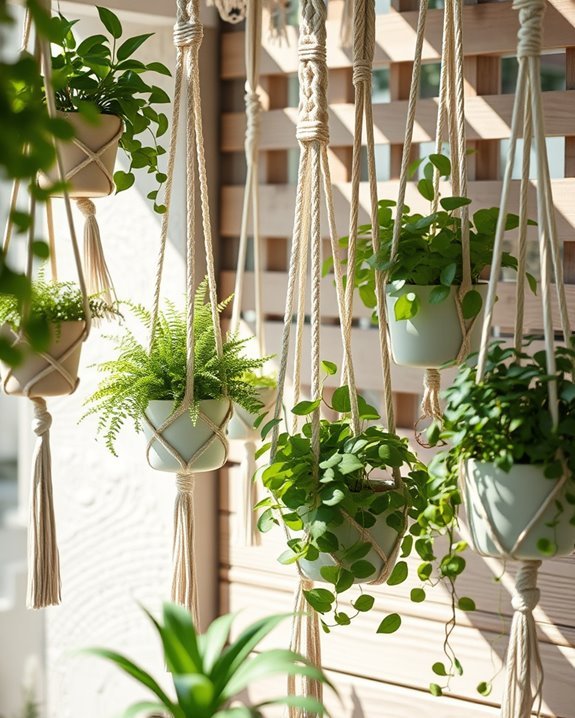bohemian macrame plant hangers