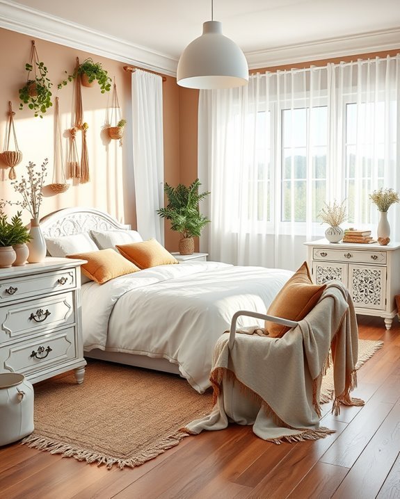 bohemian white furniture decor