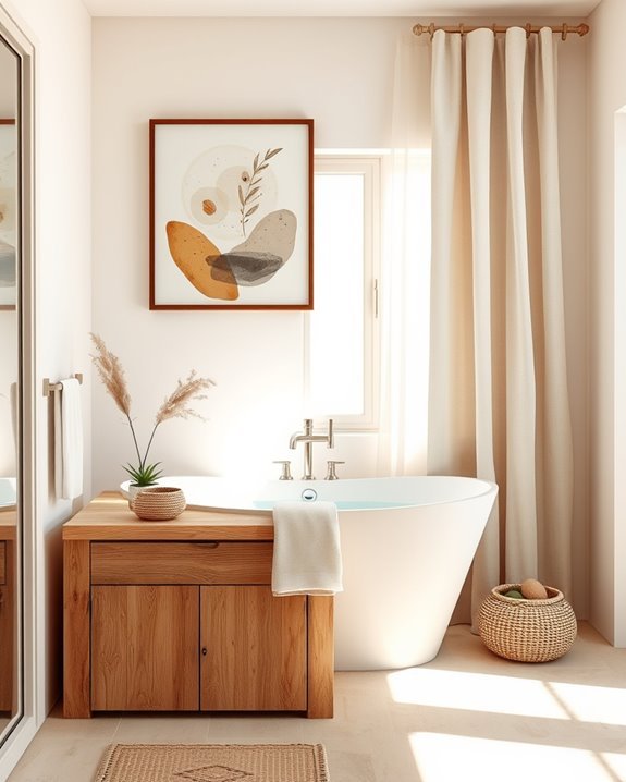 boho bathroom artistic expression