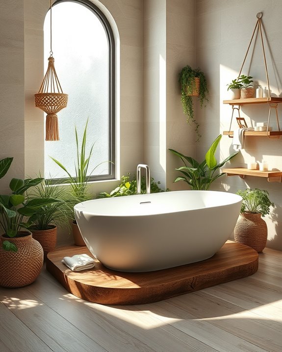 boho statement bathtub surrounds