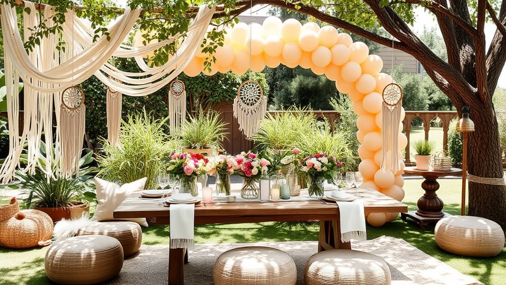 boho themed baby shower inspiration
