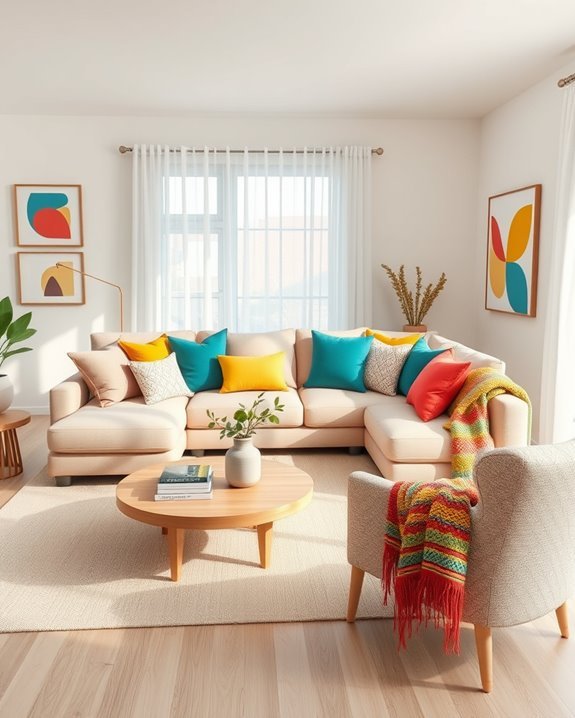 bold accents enhance relaxation