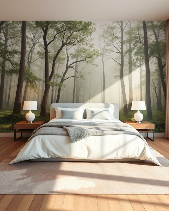 bold artistic bedroom murals
