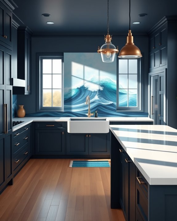 bold artistic kitchen murals