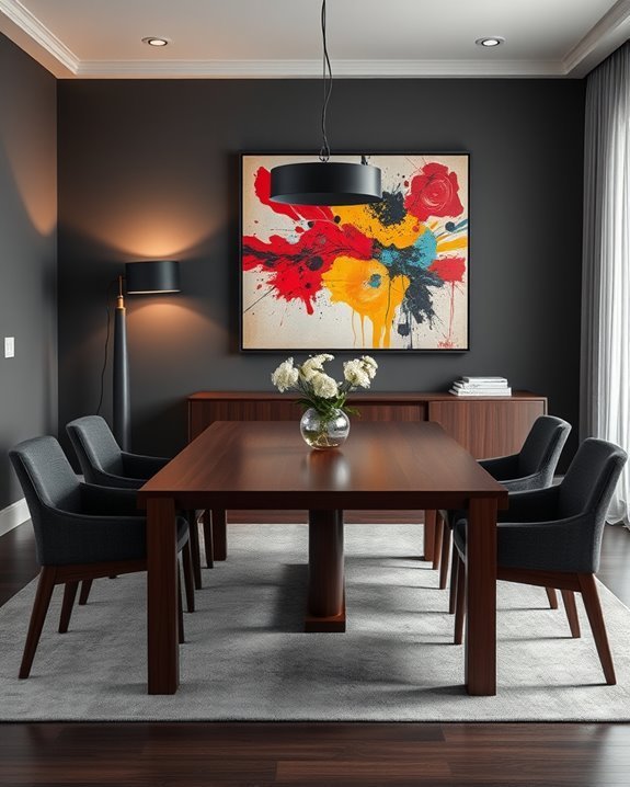 bold artwork elevates dining