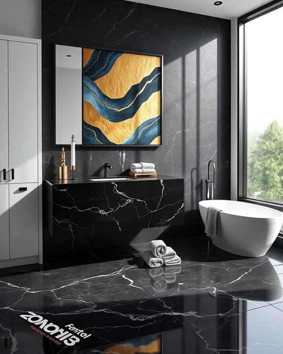 bold artwork enhances elegance