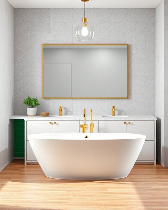 bold bathroom color accents
