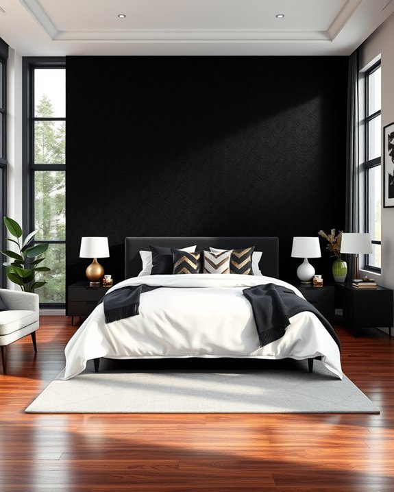 bold black accent walls