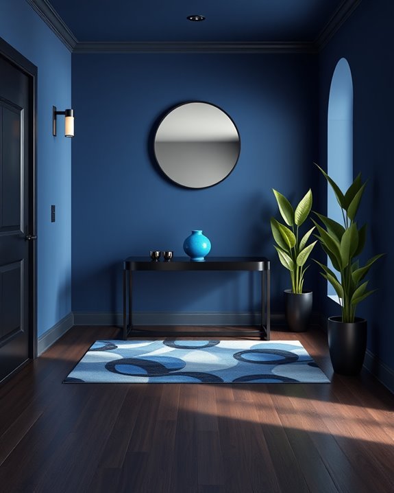 bold black and blue elegance