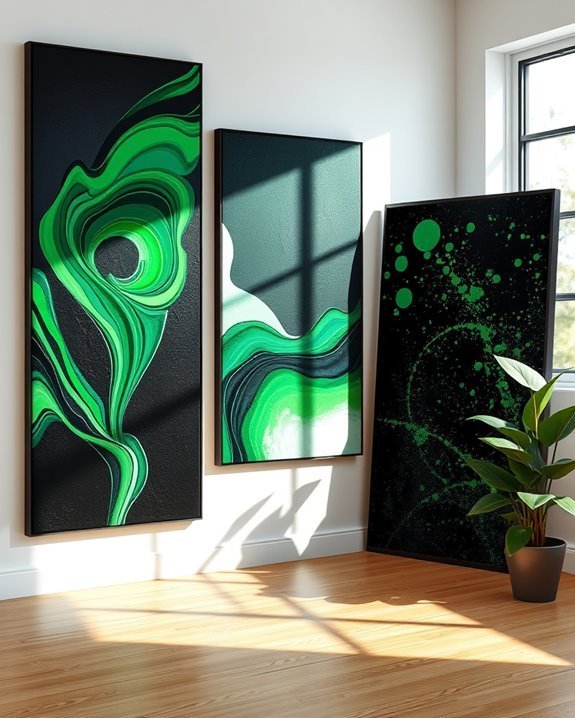 bold black and green contrast