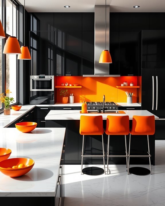 bold black and orange