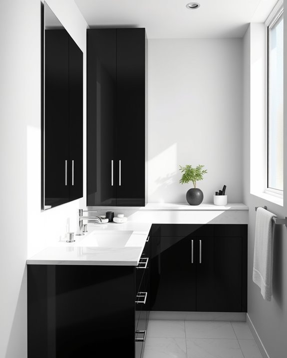 bold black and white contrast