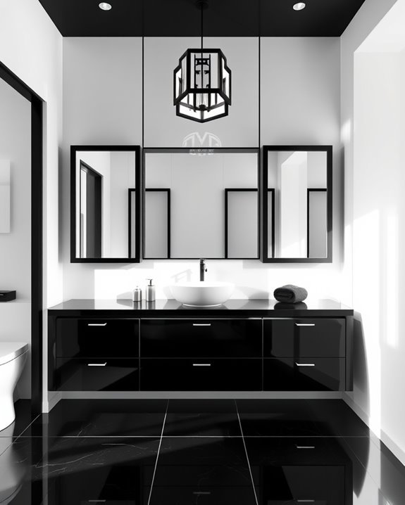 bold black and white lighting