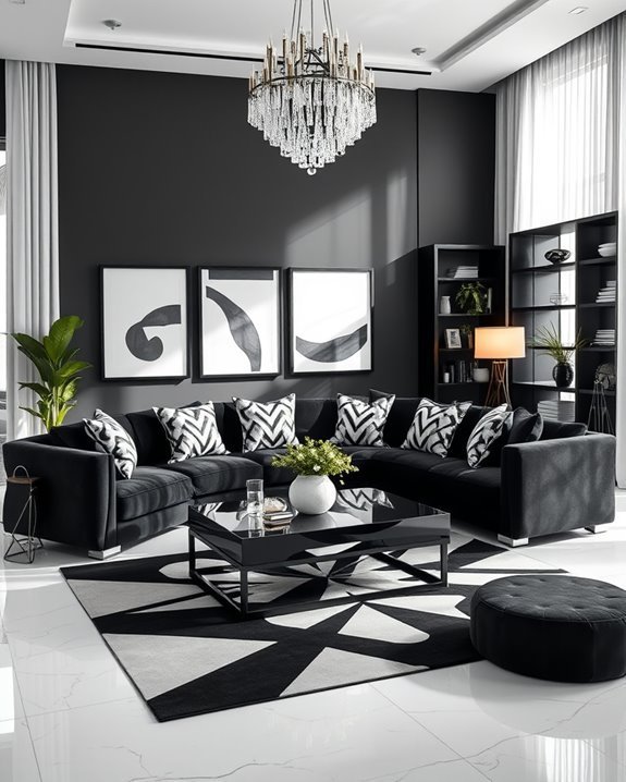 bold black and white patterns