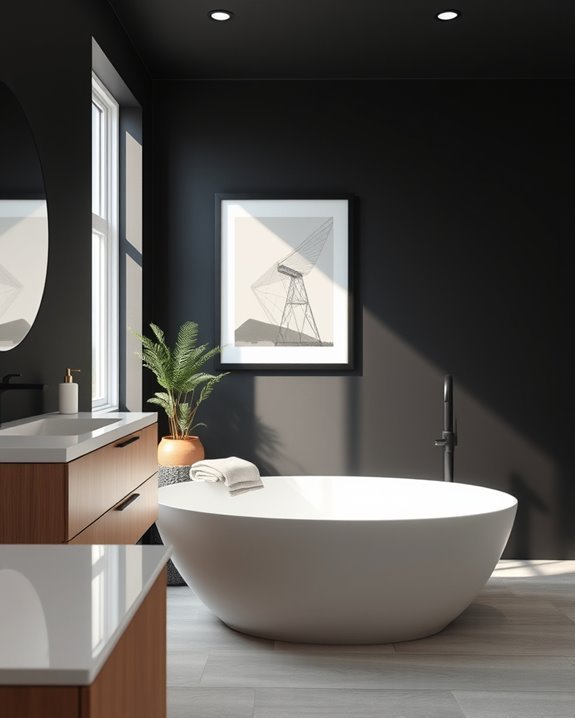 bold black bathroom elegance