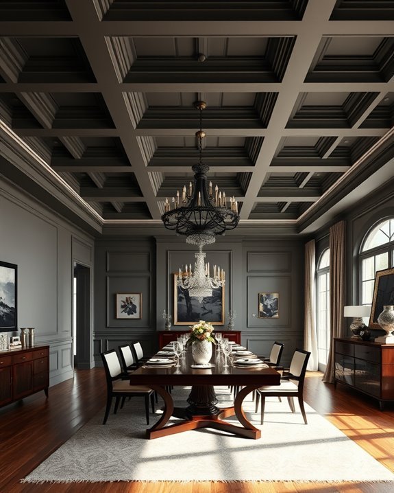 bold black ceiling elegance