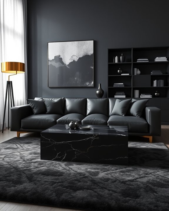 bold black decor accents