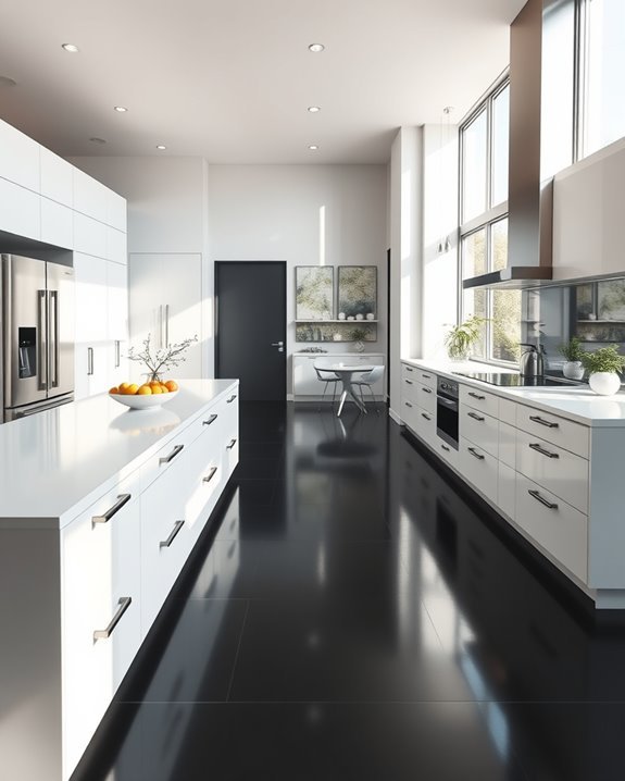 bold black flooring elegance