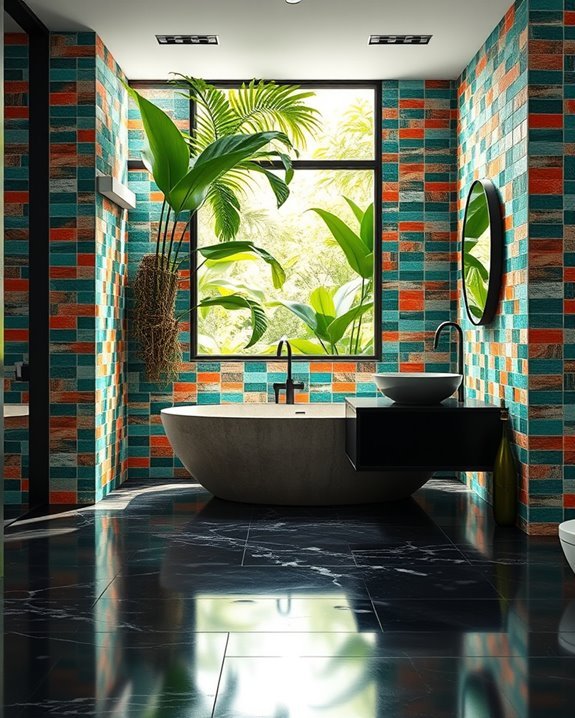 bold black grout contrast