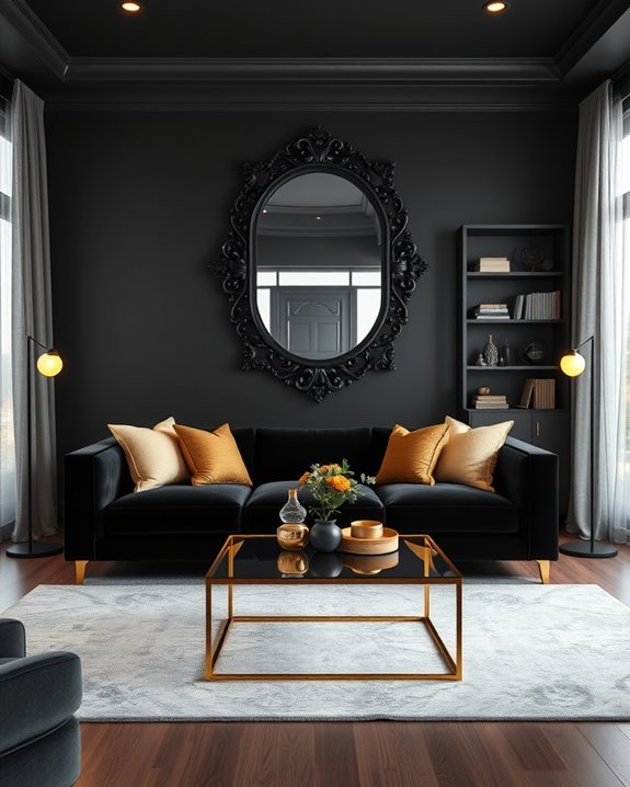 bold black mirror elegance