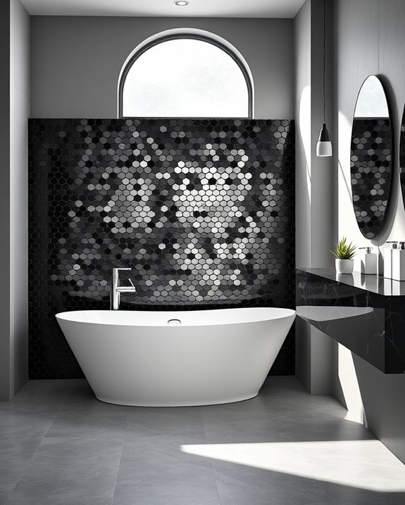 bold black mosaic elegance