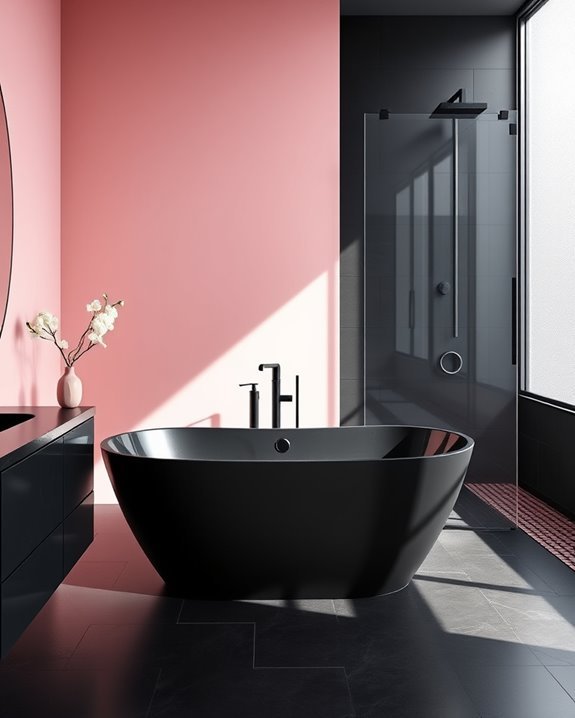 bold black pink contrast