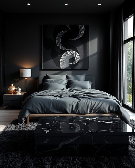 bold black wall decor